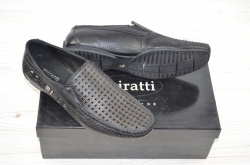 Туфлі-мокасини чоловічі Miratti 891610-5 чорні шкіра (останній 41 розмір)