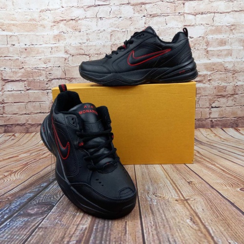Кросівки чоловічі Nike9006-4 чорні шкіра (реплика), останній 41 розмір