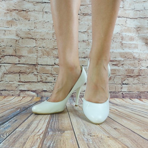 Туфли женские свадебные белые кожа Beletta 902-2, последний 41 размер