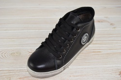 Ботинки подростковые зимние KONORS 912-33-7-1 чёрные кожа
