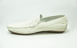 Туфли-мокасины мужские Clemento 02-242-901 белые кожа размеры 41,43
